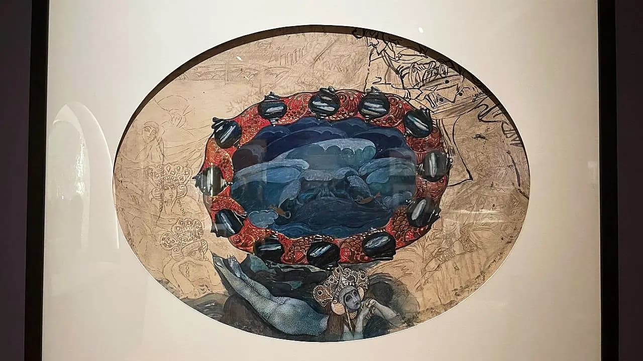 «Садко». Эскиз для майоликового блюда Михаил Врубель 1899г.