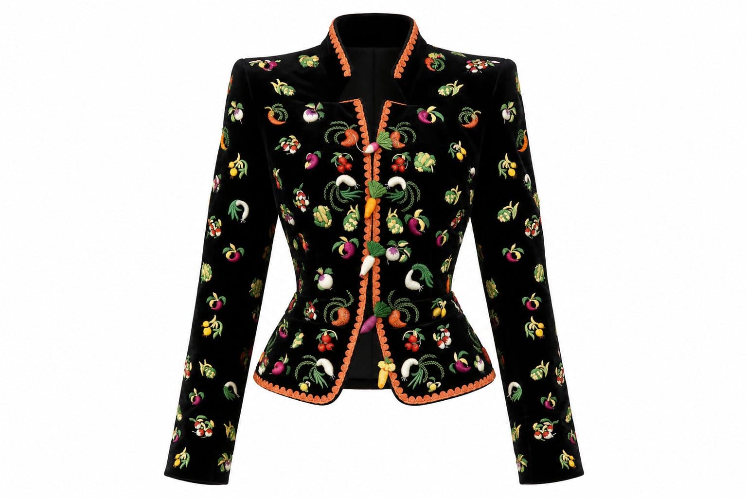 Бренд Schiaparelli вышил овощи на бархате спустя 85 лет 