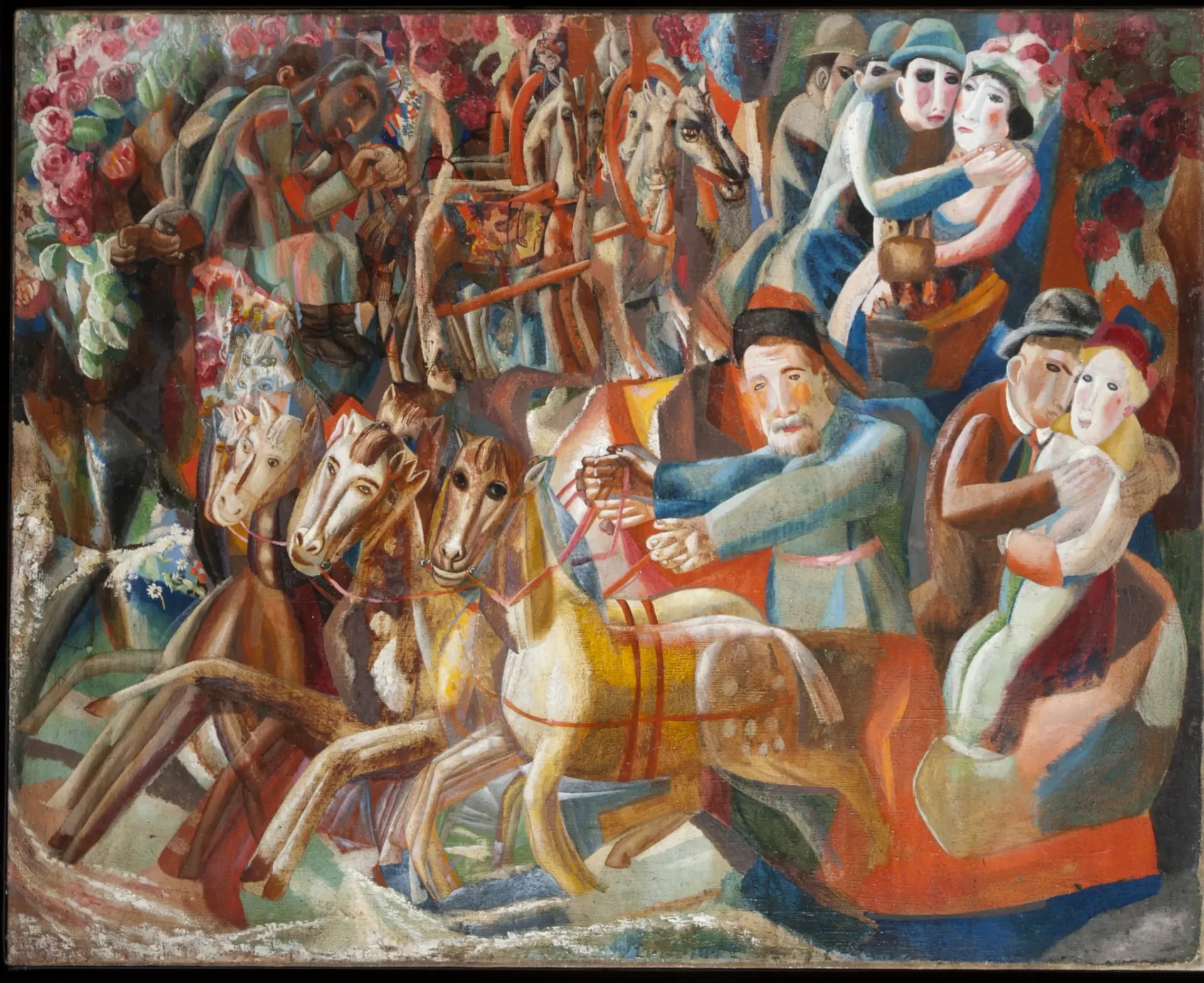 Филонов П.Н. Масленица и вывод из зимы в лето  1913-1914 гг. Холст, масло  Государственный Русский музей