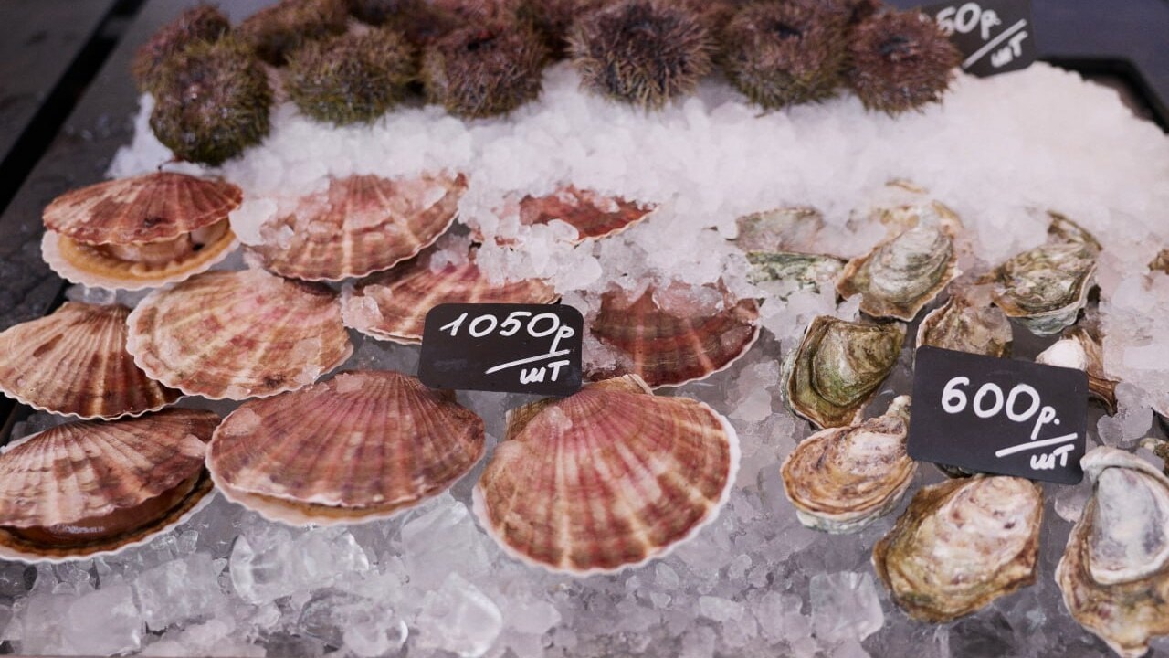 Морепродукты на бранче в O2 Restaurant