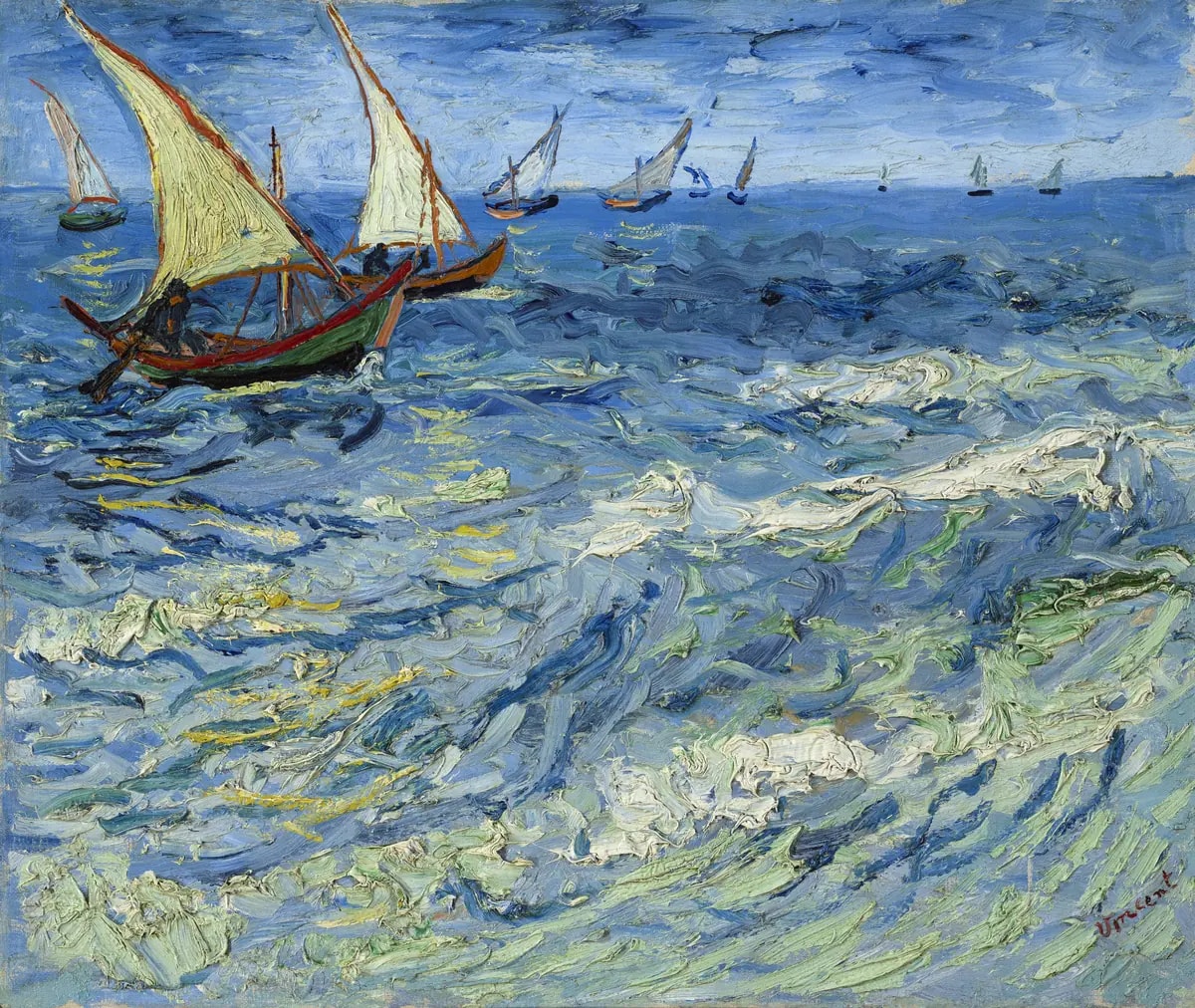 Винсент Ван Гог. Море в Сент-Мари. 1888г.