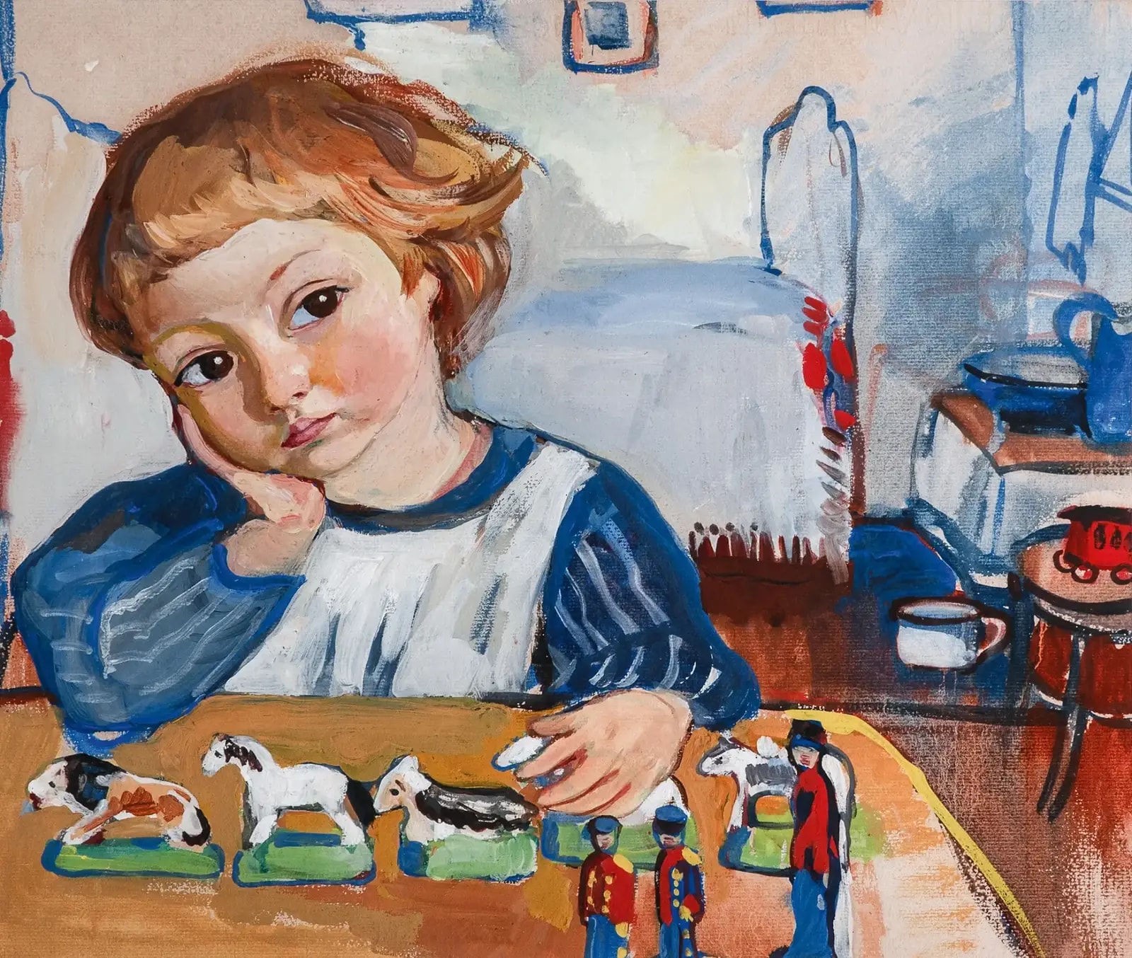 Зинаида Серебрякова. Шура Серебряков в Нескучном. 1909 г.